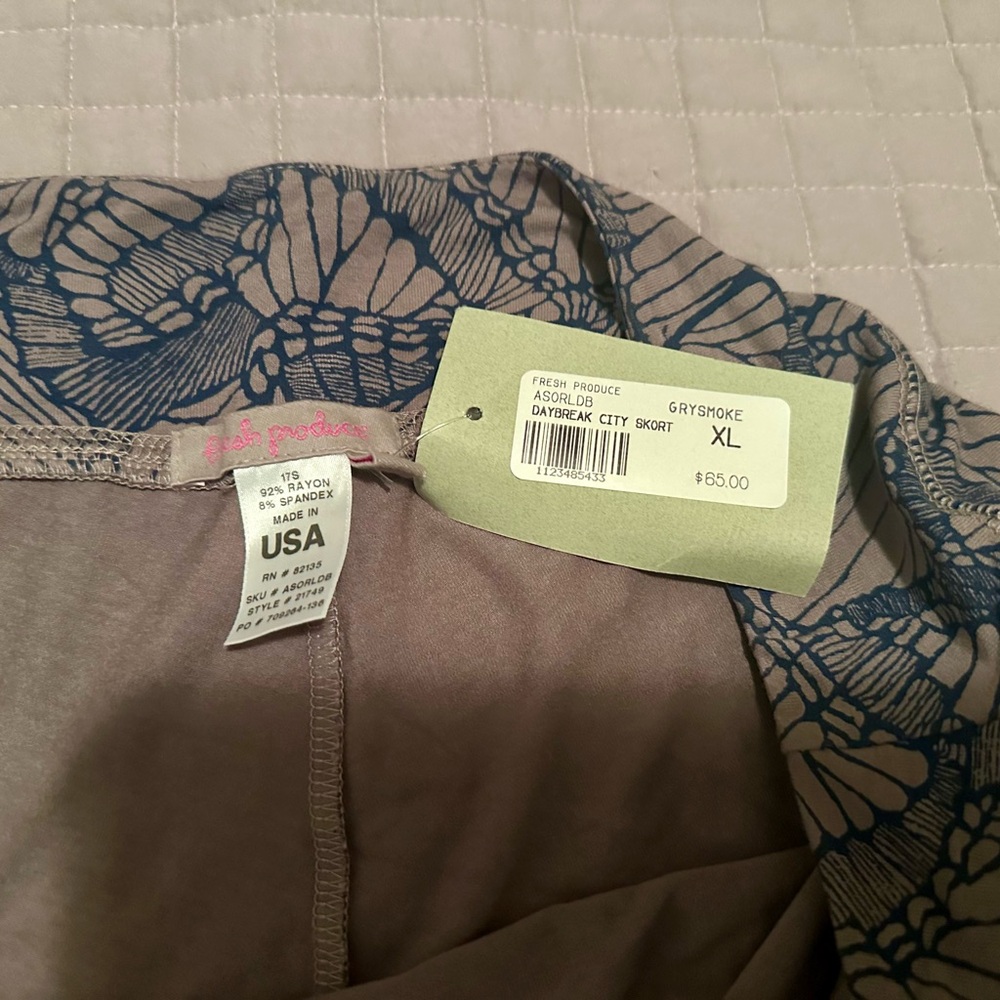 Fresh Produce Blue and Gray Mini Skort - Picture 4 of 11